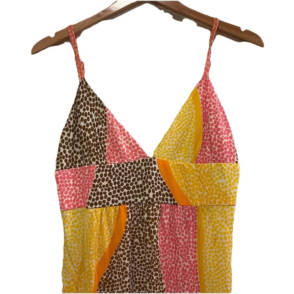 TRINA TURK Multicolor Abstract Adjustable Spaghetti Strap Mini Sundress Sz 10 - Picture 4 of 8